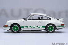 Load image into Gallery viewer, PORSCHE 911 CARRERA 2.7RS (Grand Prix White / Green Stripes)