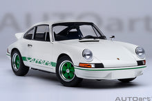 Load image into Gallery viewer, PORSCHE 911 CARRERA 2.7RS (Grand Prix White / Green Stripes)