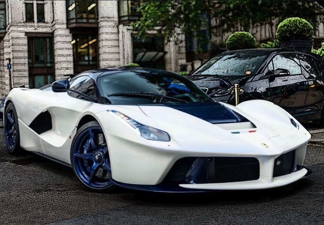 FERRARI LAFERRARI (2012) (Bianco Birdcage-Carbon Blu)